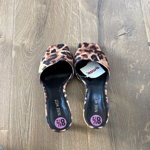 Nine West Animal Print Mules